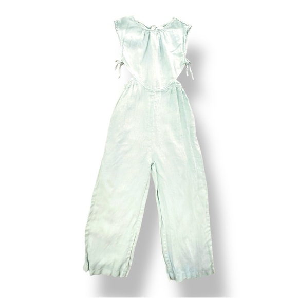 Zara | Sleeveless Linen Cut Out Jumpsuit (10) - Picture 1 of 6